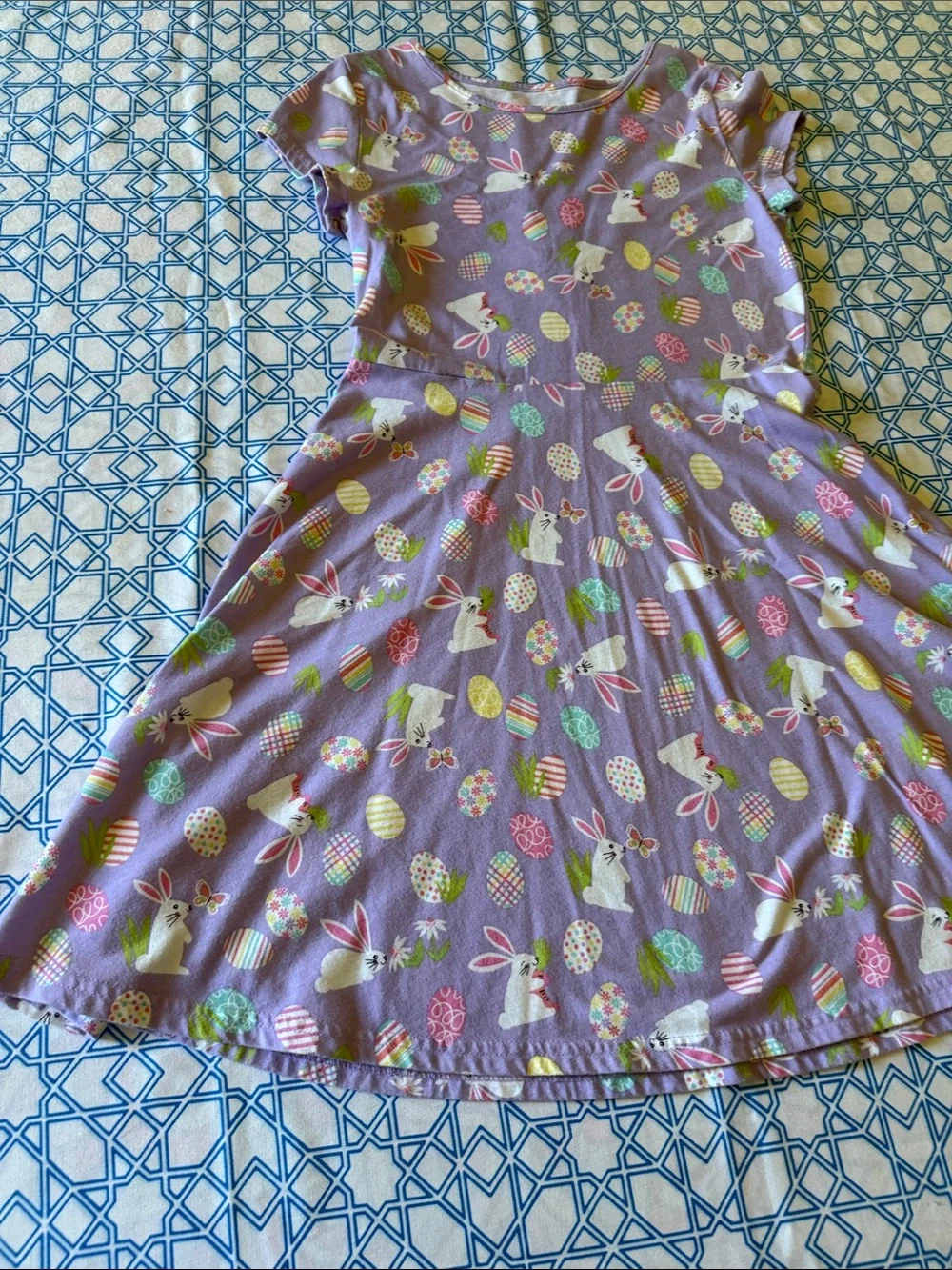 The Children’s Place Lavender Easter Bunny & Egg Spring Dress - Picture 3 of 11